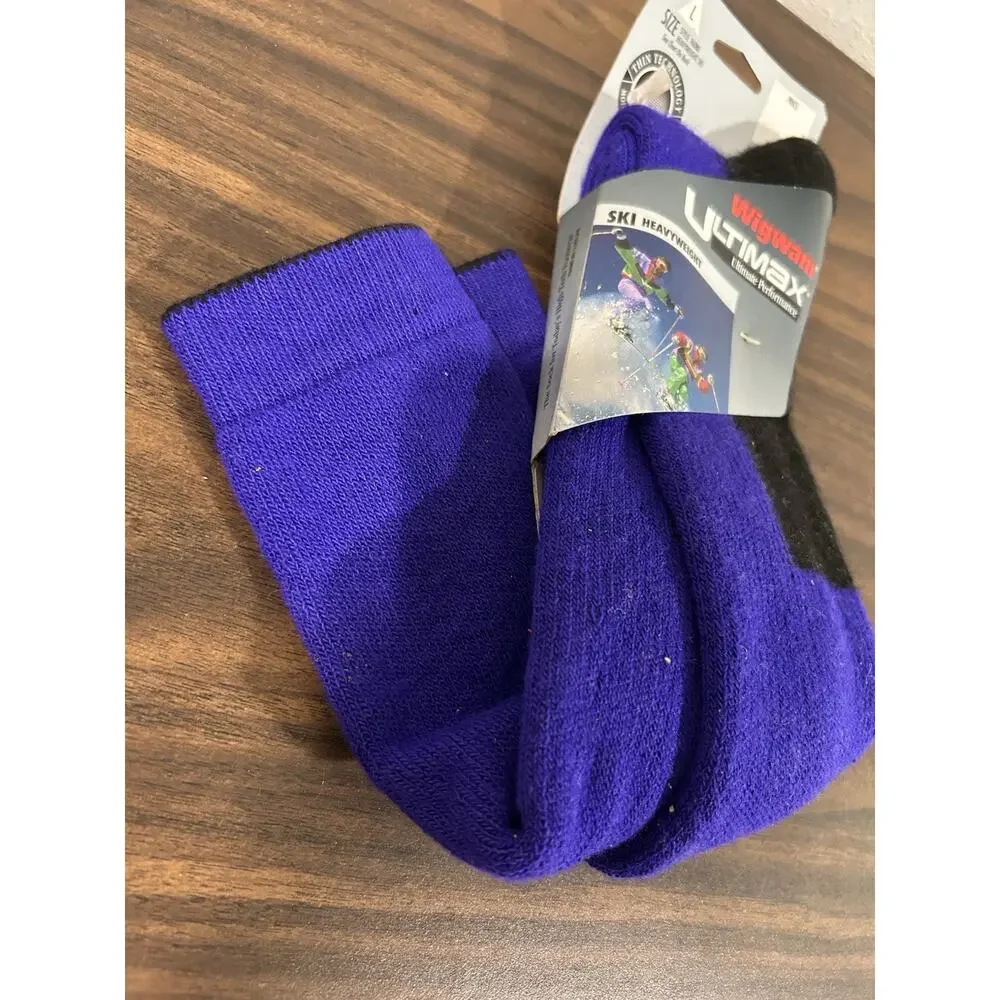 Vintage NWT Wigwam Socks Heavyweight‎ Ski Wool Blend Size L Hiking NOS Ultimax
